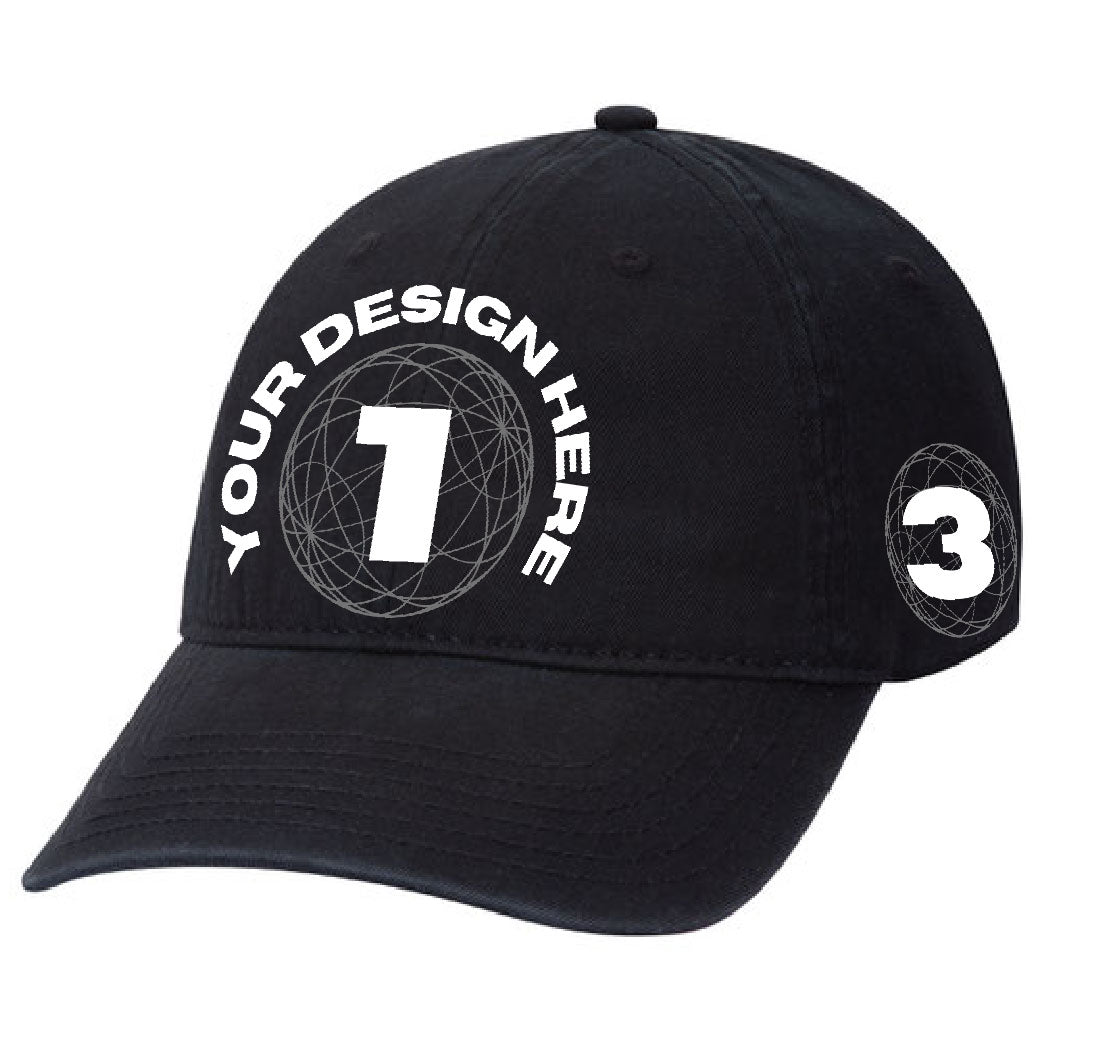 BULK ORDER 10PCS Customized Embroidered 5 Panel Mid Profile Baseball Cap