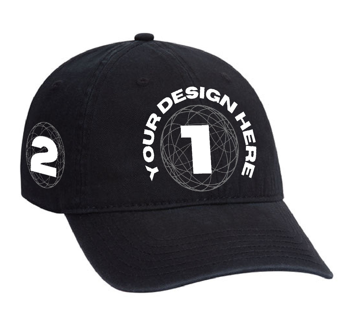 BULK ORDER 10PCS Customized Embroidered 5 Panel Mid Profile Baseball Cap